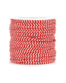Δίχρωμο πολυεστερικό πλεκτό κορδόνι 2.5 mm , κόκκινο/άσπρο , σετ 5 μ.